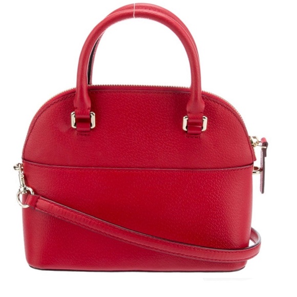 Kate Spade Mini Carli Grove Street Leather Crossbody Purse in Red Carpet w/COA - Picture 4 of 13